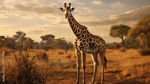 giraffe in the savannah