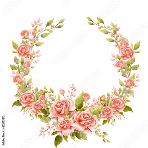 Watercolor Flower Frame