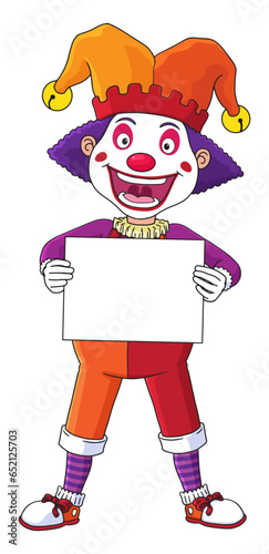 Clown Holding Up Your Messages