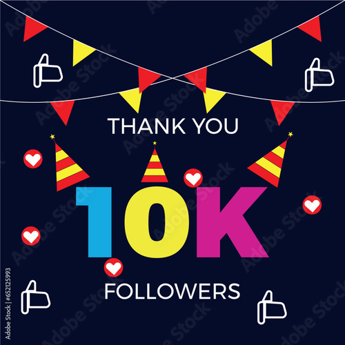 thanks for 10k followers celebration design
