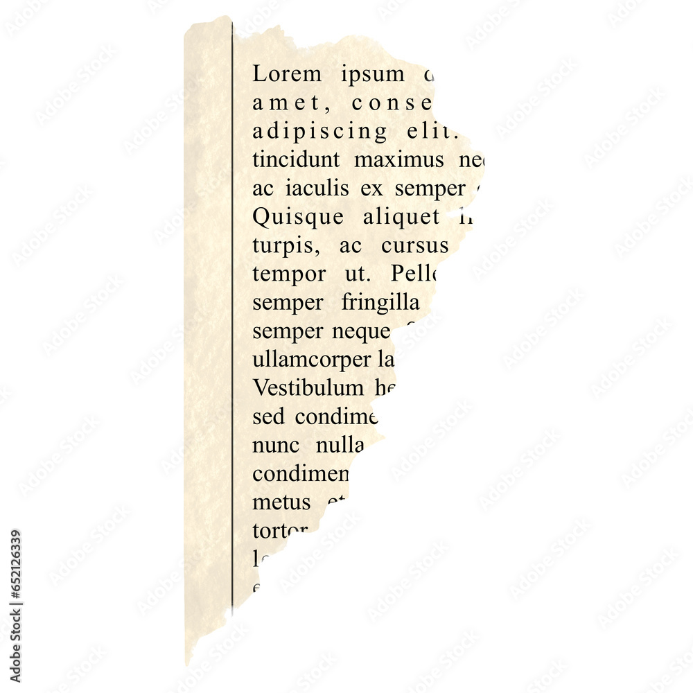 Naklejka premium Ripped newspaped