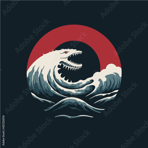 Konstfotografi logo of leviathan, vector art