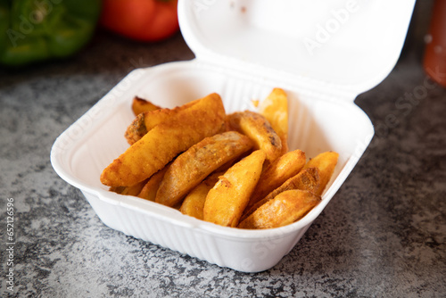 Obraz na plátně Alimento con papas y frita