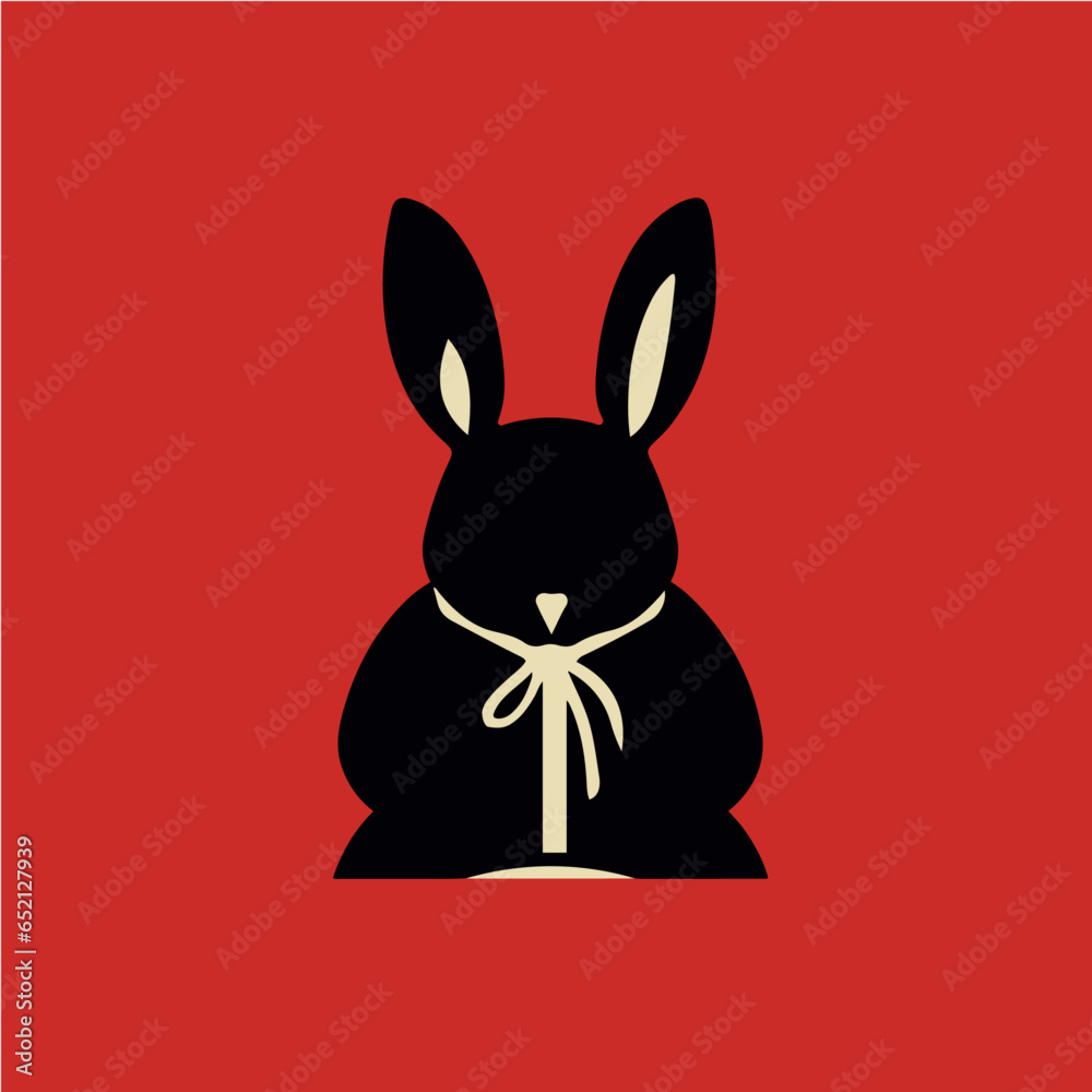 Obraz premium logo of rabbit, vector art