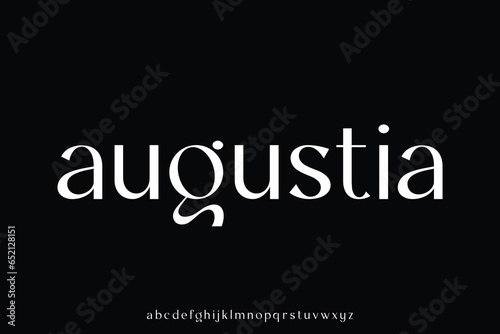 Chic and clean sans serif alphabet display font vector. Feminine minimalist typography style illustration