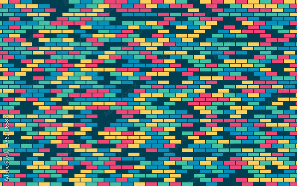 Fototapeta premium Stone wall pattern, decorative background texture. Light brown brick wall background for interior or exterior brick wall building and brick decoration texture.