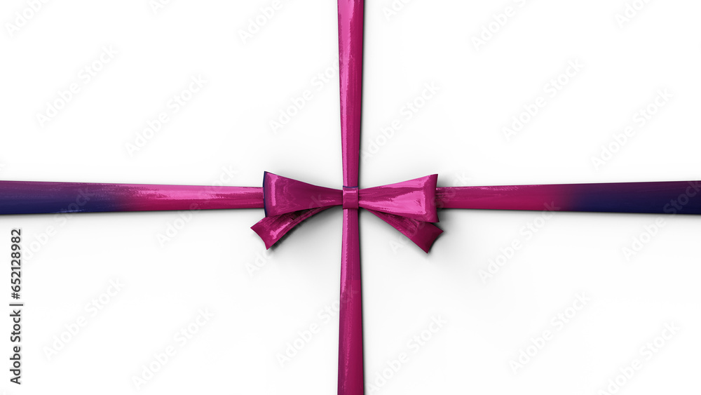 Ribbon with Bow. Template for Holiday Decor. 3D Illustration. File with Clipping Path. Ribbon with Bow. Template for Holiday Decor. 3D Illustration. File with Clipping Path.