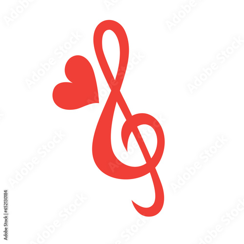 red music note