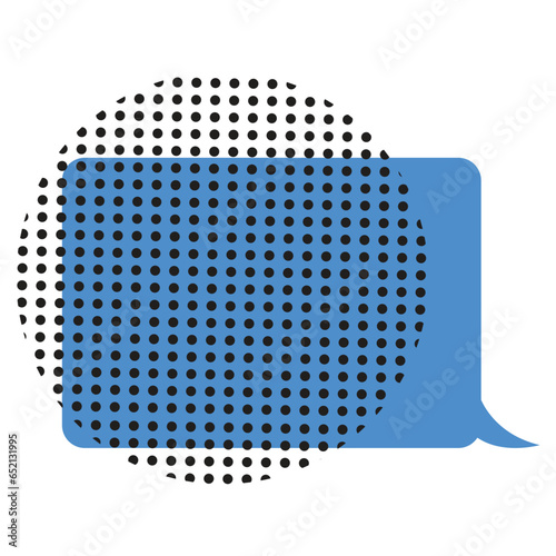 Conversation box with dotted pattern