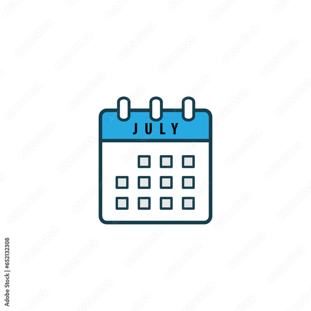 Calendar date vector icon flat style design template Calendar date vector icon flat style design template