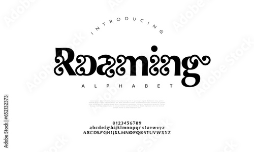 Roaming creative modern urban alphabet font. Digital abstract moslem, futuristic, fashion, sport, minimal technology typography. Simple numeric vector illustration