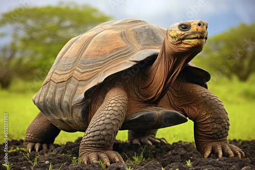 Galapagos Giant Tortoise in the wild