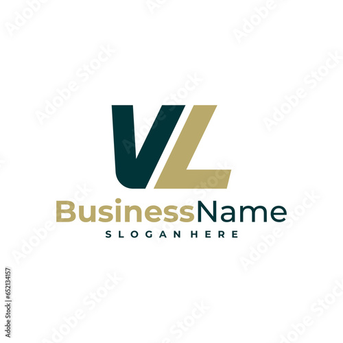 Letter VL logo design vector. Luxury VL logo design template concept