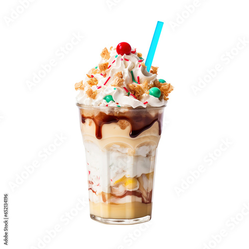 ice cream frappe with chocolate isolated on transparent background Remove png, Clipping Path