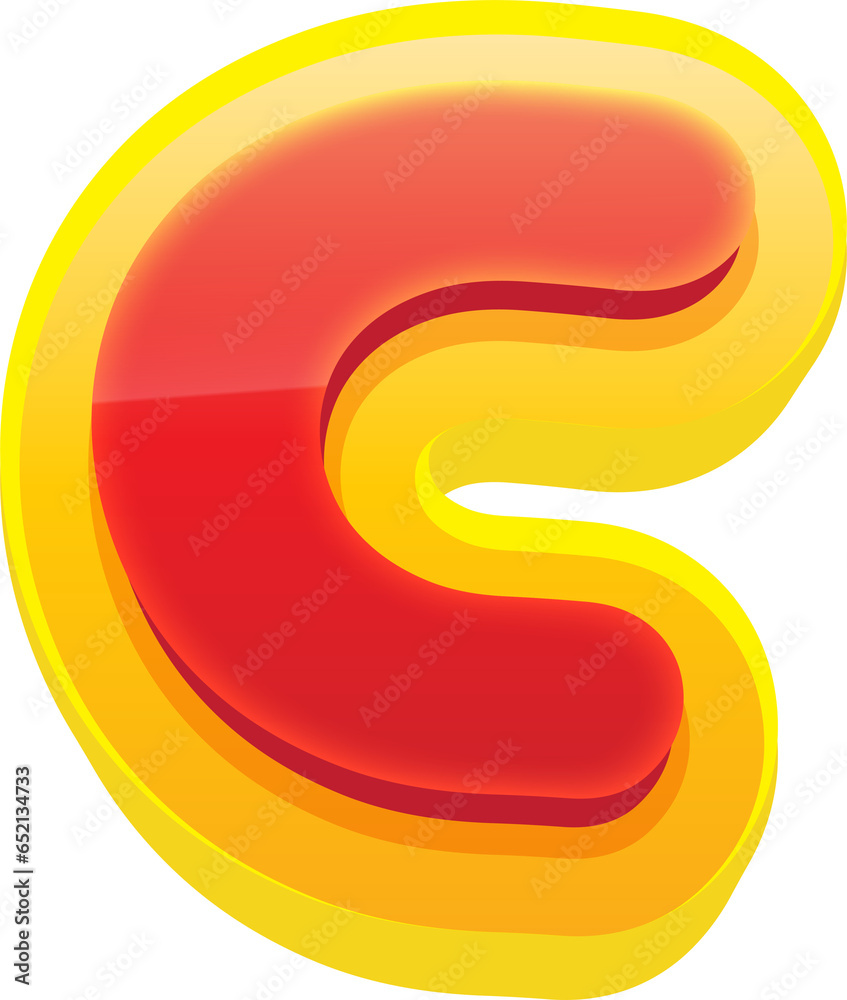 Comic Alphabet 3D Letter C Comic Alphabet 3D Letter C