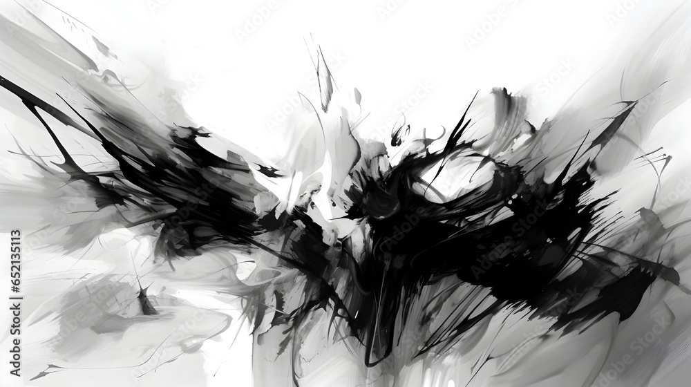 brush paint and drawing graphics. ink set the texture. abstract line splatter isolated. isolated grunge splash artistic. black and white abstract texture background - obrazy, fototapety, plakaty 
