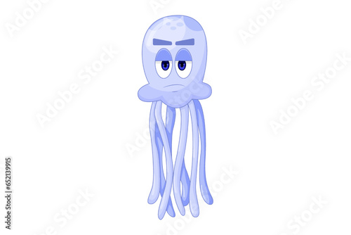 Cute Jellyfish Character Design Illustration