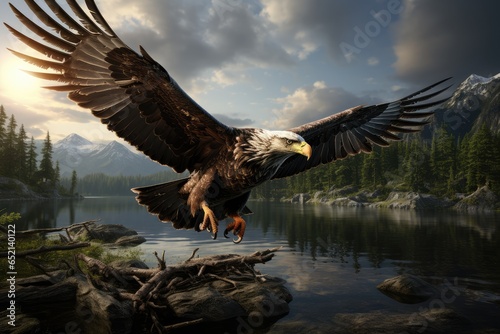 bald eagle in flight