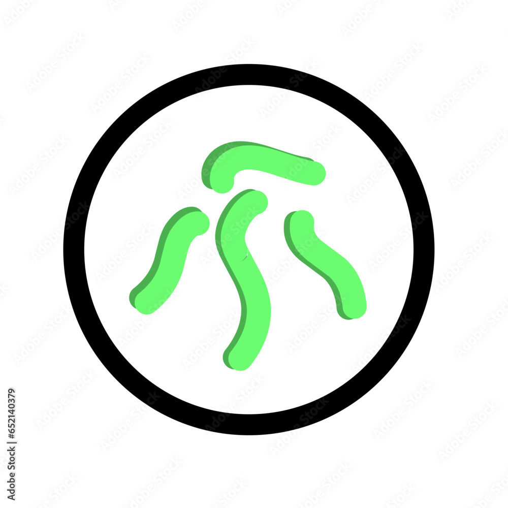 Obraz premium bacteria treponema pallidum icon
