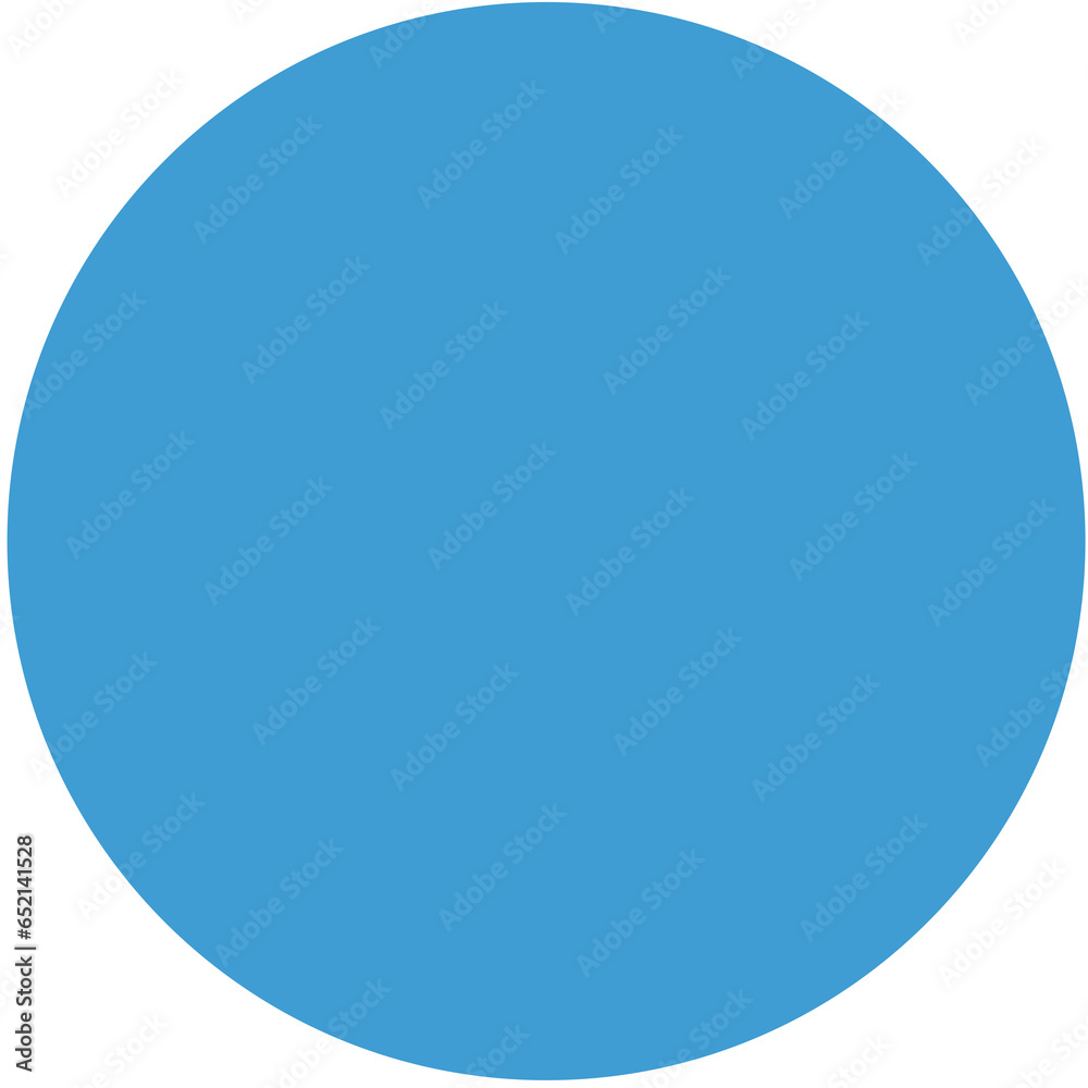 Digital png illustration of blue circle shape with copy space on transparent background