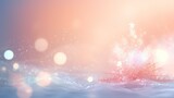  a small christmas tree in the middle of the water with a blurry background.  generative ai