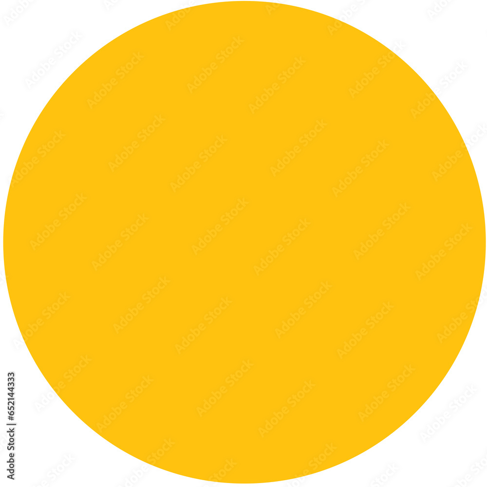 Digital png illustration of yellow circle with copy space on transparent background