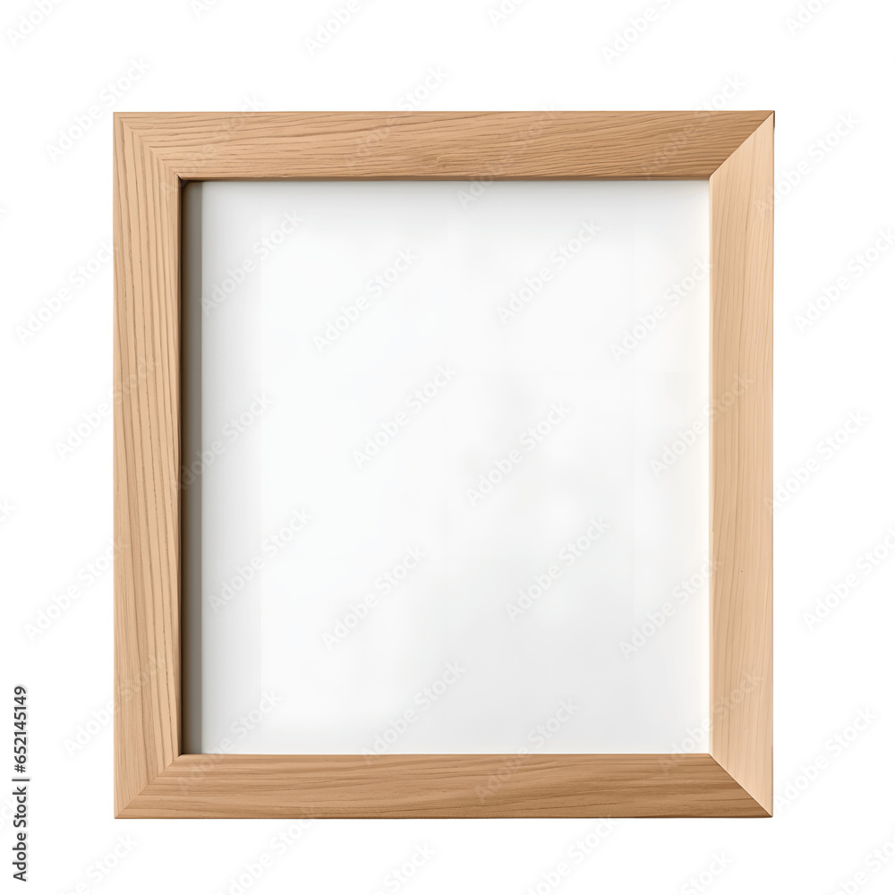 Square Wooden Frame Isolated on Transparent Background Square Wooden Frame Isolated on Transparent Background
