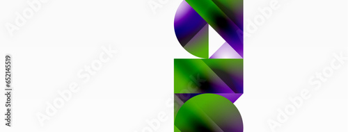 Serene gradient template. Circles and triangles mingle in minimalist perfection. Gentle fusion of forms and hues creates balanced yet captivating backdrop, embodying modern sophistication