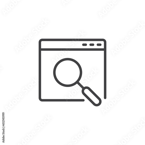 Web search line icon