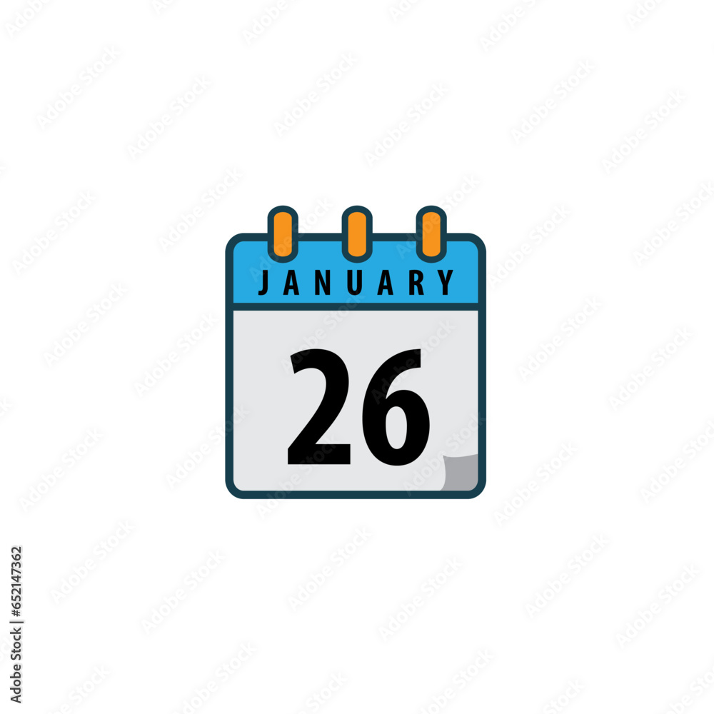 January date calendar icon vector logo design template January date calendar icon vector logo design template