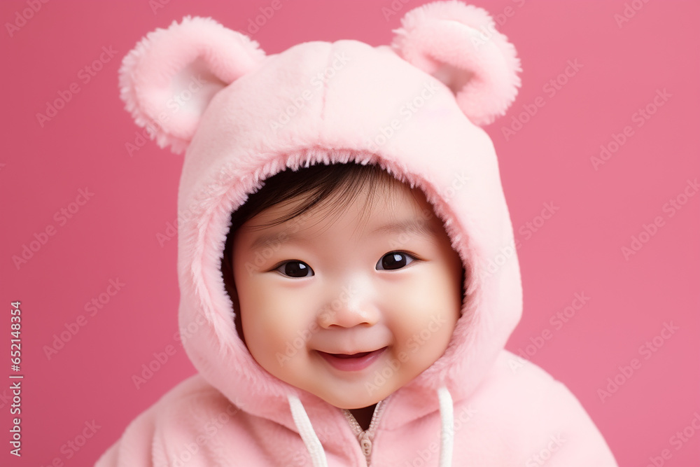 Studio portrait of cute little baby infant smiling on different colours background Studio portrait of cute little baby infant smiling on different colours background