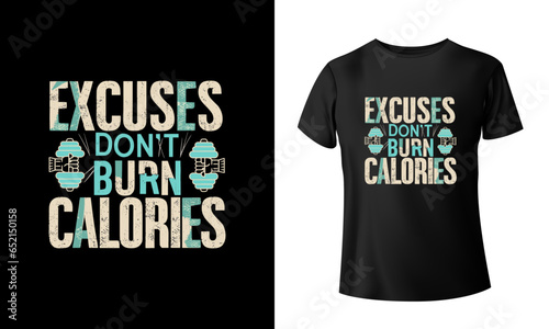 Fitness t shirt design, vector t shirt design, gym print ready t shirt (ID: 652150158)