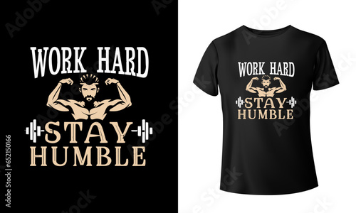 Fitness t shirt design, vector t shirt design, gym print ready t shirt (ID: 652150166)