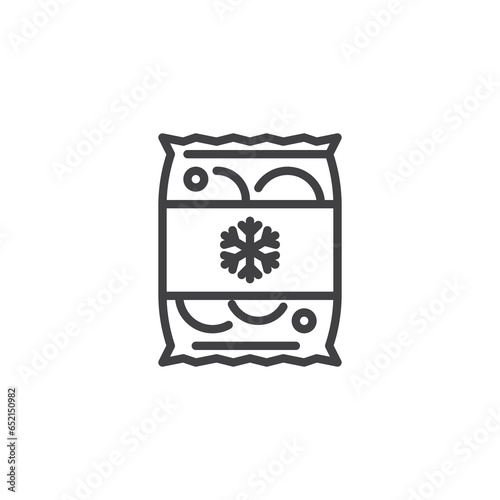 Frozen food line icon
