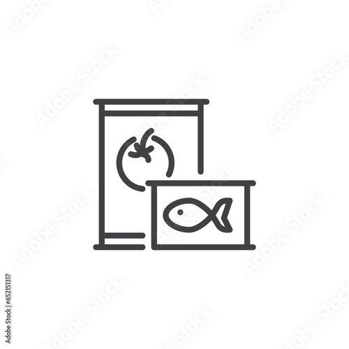 Canned food line icon