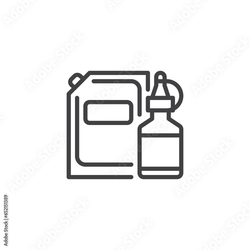 Condiments and sauces line icon