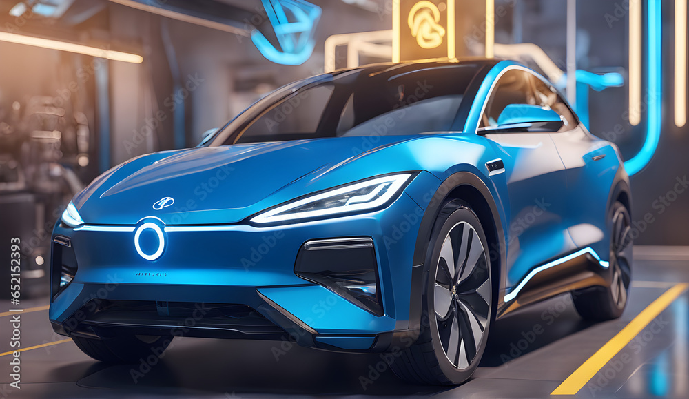 choosing an electric vehicle, electric car choices, pointing at a symbol on a charging machine, electric car production, virtual technology, AR (Augmented Reality), VR (Virtual Reality), and the metav choosing an electric vehicle, electric car choices, pointing at a symbol on a charging machine, electric car production, virtual technology, AR (Augmented Reality), VR (Virtual Reality), and the metav