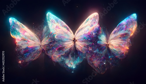 imagine promptabstract symmetrical designs spectral butterflies butterfly wings stars and galaxies nebulae magical patterns ethereal beautiful colors octane render  © Willie