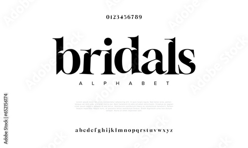 Bridals premium luxury elegant alphabet letters and numbers. Elegant wedding typography classic serif font decorative vintage retro. Creative vector illustration