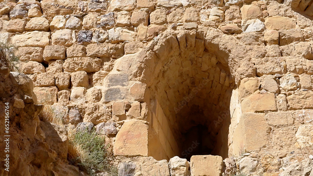Ruins of the Kerak Castle in Jordan.