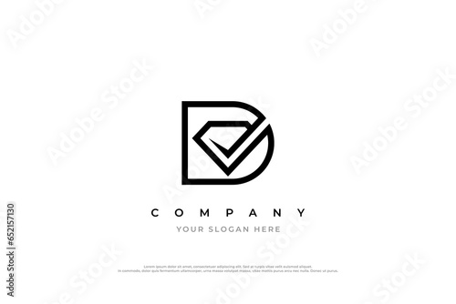 Letter D Diamond Logo Design