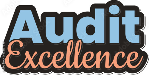 A delightful lettering vector design representing the pursuit of excellence in auditing