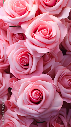 Bouquet of pink tone roses light magenta in the form of illusory details.