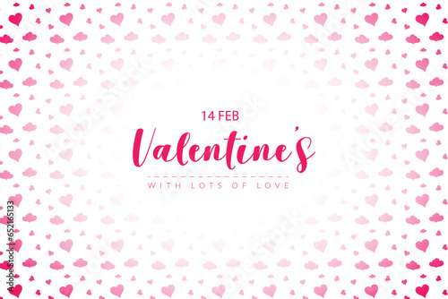 Vector happy valentines day vishing card with heart pattern background banner or poster design