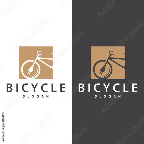 Bicycle Logo Design Template Minimalist Illustration