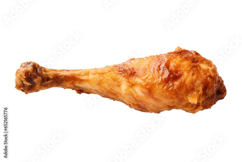 Crispy and Juicy: Chicken Leg Isolated on Transparent Background Generative AI