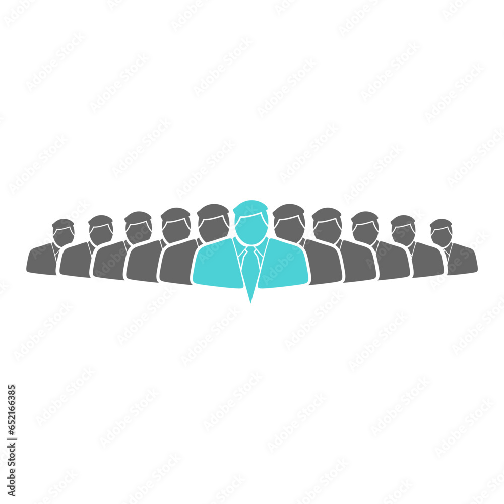 Obraz premium Human silhouettes. Overlay heads. Standing out from the crowd concept. Business, sport and psychology
