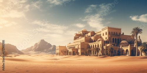 luxurious palace in the desert photo