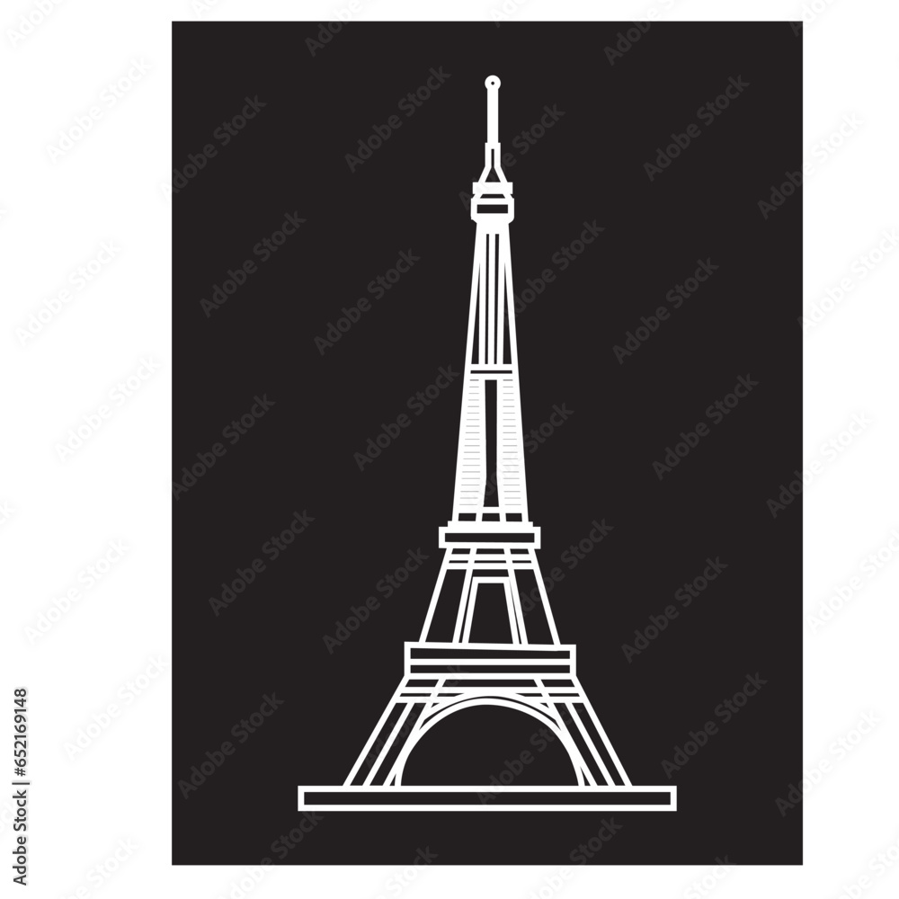 Obraz premium Eiffel tower in Paris icon