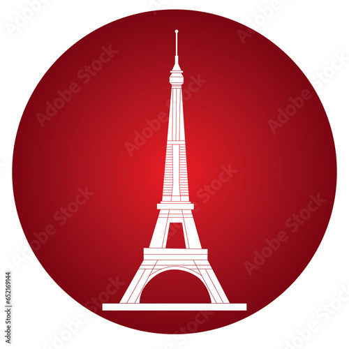 Eiffel tower in Paris icon